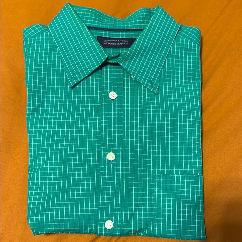 Green Casual Button Down Long Sleeve Shirt Size XL